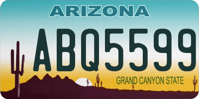 AZ license plate ABQ5599