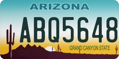 AZ license plate ABQ5648
