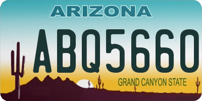 AZ license plate ABQ5660