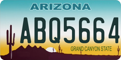AZ license plate ABQ5664