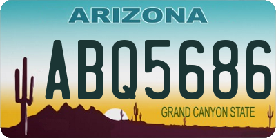 AZ license plate ABQ5686