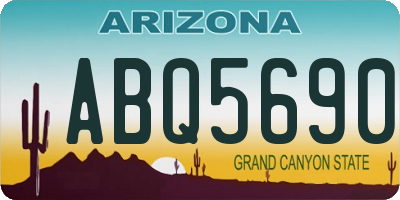 AZ license plate ABQ5690