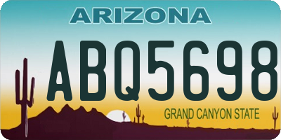 AZ license plate ABQ5698