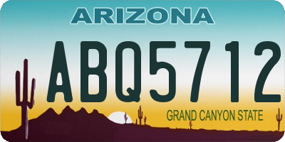 AZ license plate ABQ5712
