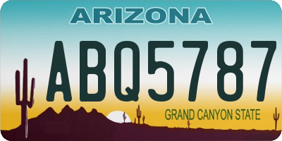 AZ license plate ABQ5787