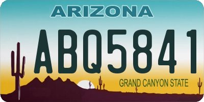 AZ license plate ABQ5841