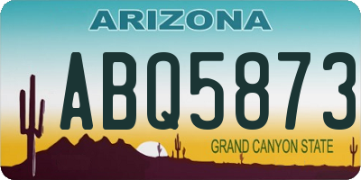 AZ license plate ABQ5873