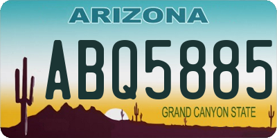 AZ license plate ABQ5885