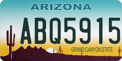 AZ license plate ABQ5915