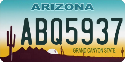 AZ license plate ABQ5937