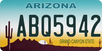 AZ license plate ABQ5942