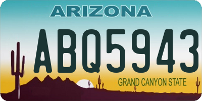 AZ license plate ABQ5943