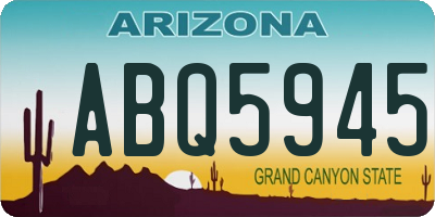 AZ license plate ABQ5945