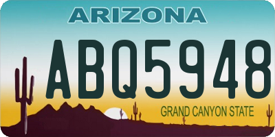 AZ license plate ABQ5948