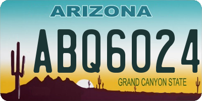 AZ license plate ABQ6024