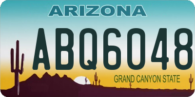 AZ license plate ABQ6048