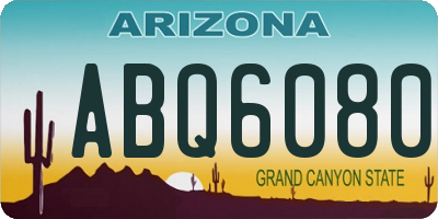 AZ license plate ABQ6080