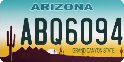 AZ license plate ABQ6094