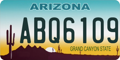 AZ license plate ABQ6109