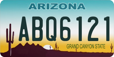 AZ license plate ABQ6121