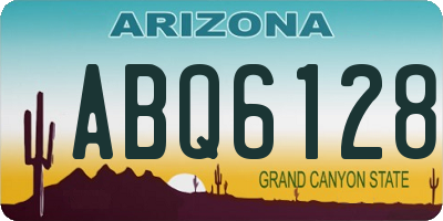 AZ license plate ABQ6128