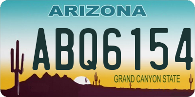 AZ license plate ABQ6154