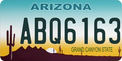 AZ license plate ABQ6163