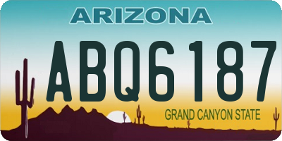 AZ license plate ABQ6187