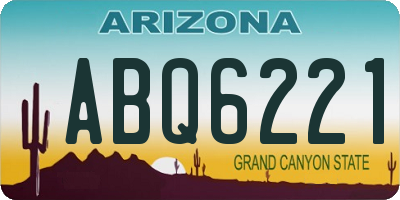 AZ license plate ABQ6221