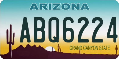AZ license plate ABQ6224