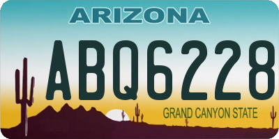 AZ license plate ABQ6228