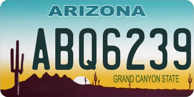 AZ license plate ABQ6239