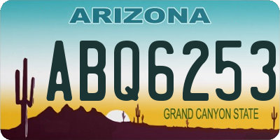 AZ license plate ABQ6253