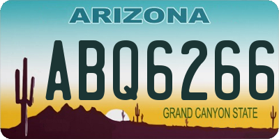 AZ license plate ABQ6266