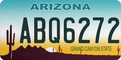 AZ license plate ABQ6272