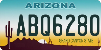 AZ license plate ABQ6280