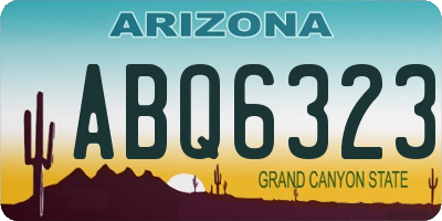 AZ license plate ABQ6323