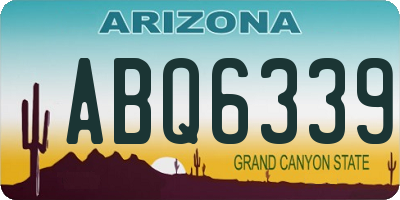 AZ license plate ABQ6339