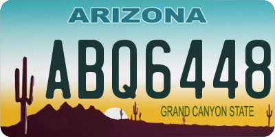 AZ license plate ABQ6448
