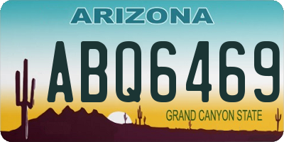AZ license plate ABQ6469