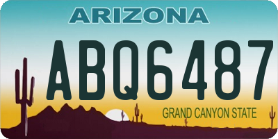 AZ license plate ABQ6487