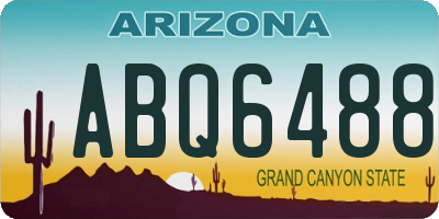 AZ license plate ABQ6488