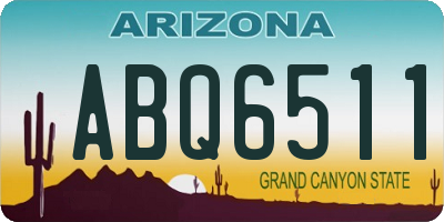 AZ license plate ABQ6511