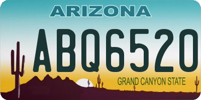 AZ license plate ABQ6520