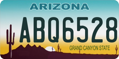 AZ license plate ABQ6528