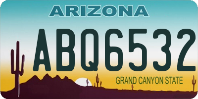AZ license plate ABQ6532