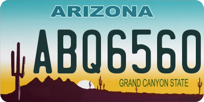 AZ license plate ABQ6560