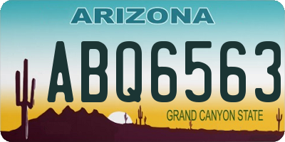 AZ license plate ABQ6563