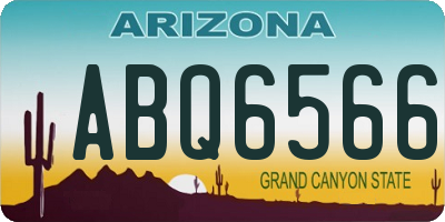 AZ license plate ABQ6566