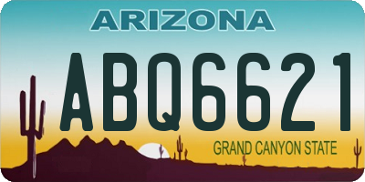 AZ license plate ABQ6621